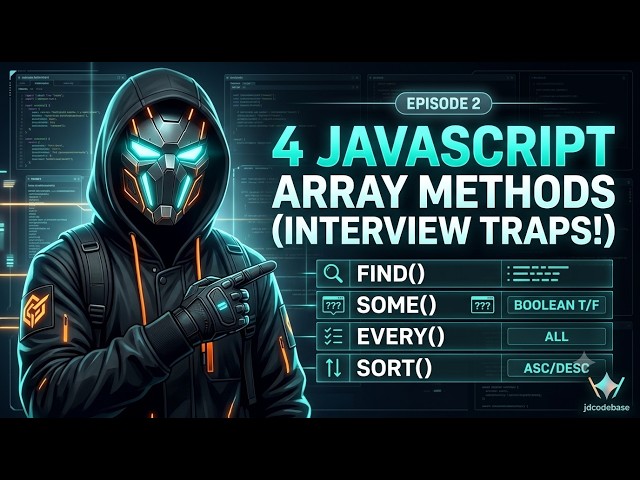 JavaScript Array Methods — find(), some(), every() & sort() | Interview Questions & Answers
