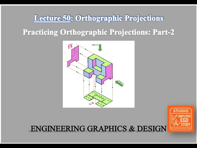 Lecture 50: Practice of Orthographic Projections | Part 2 | Step-by-Step Problems | EGD