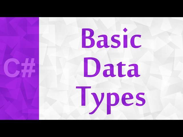 [C#] Basic Data Types | Unity C# for Absolute Beginners