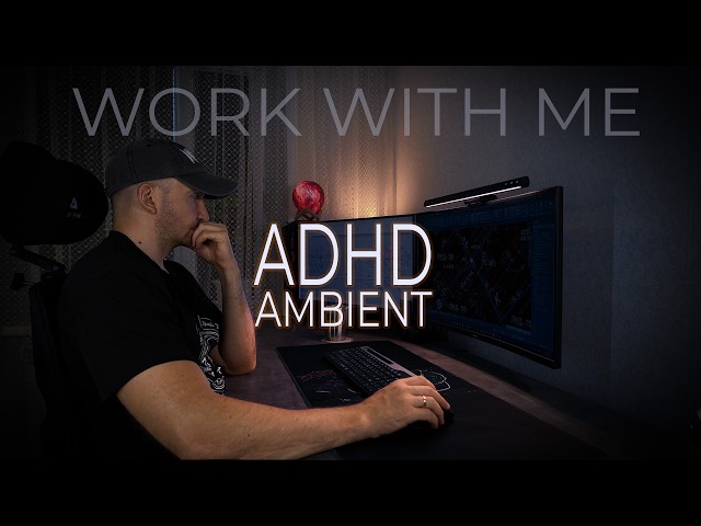 Work With Me | 2 Hour Focus | Pomodoro 50-10 Timer | Work & Study Session | ADHD Ambient Focus Music