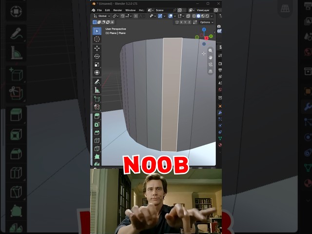 Blender Noob vs Pro: Extrude Manifold Secret Trick! 🤯🔥 || #blender #tutorial #3d #cgi