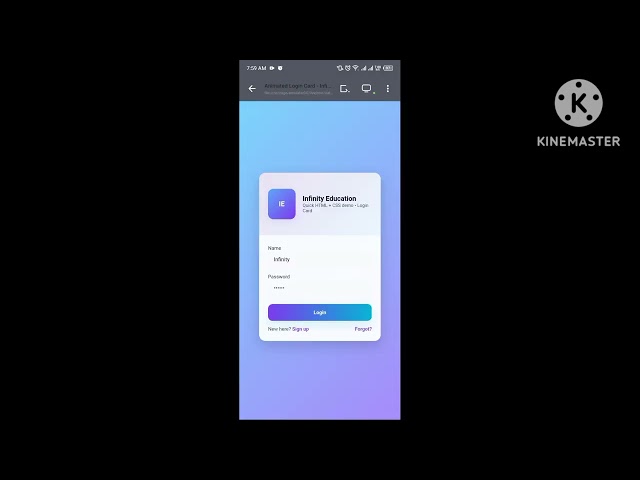Animated Login Card with HTML & CSS | Responsive Grid + Fancy Button