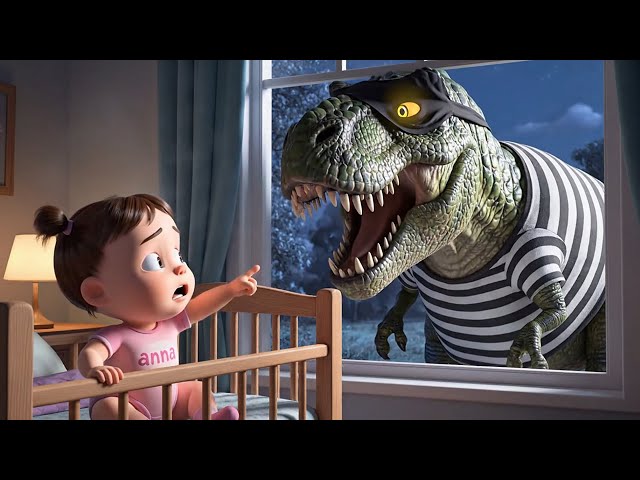 Dinosaur Thief at the Window 🦖 | Dinosaurs for Kids | Baby Anna Kids Songs