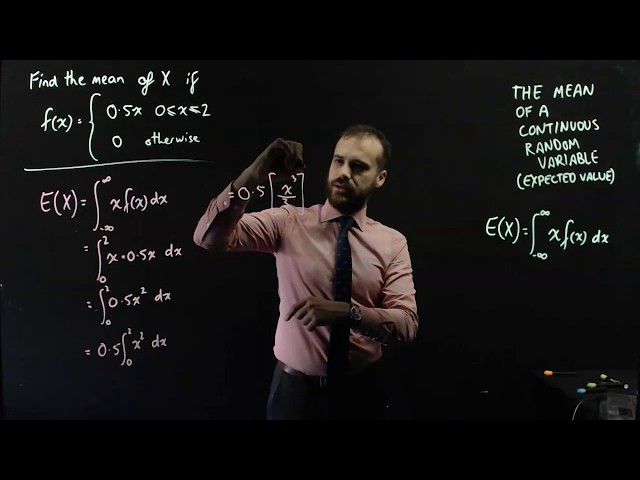 The mean of a continuous random variable