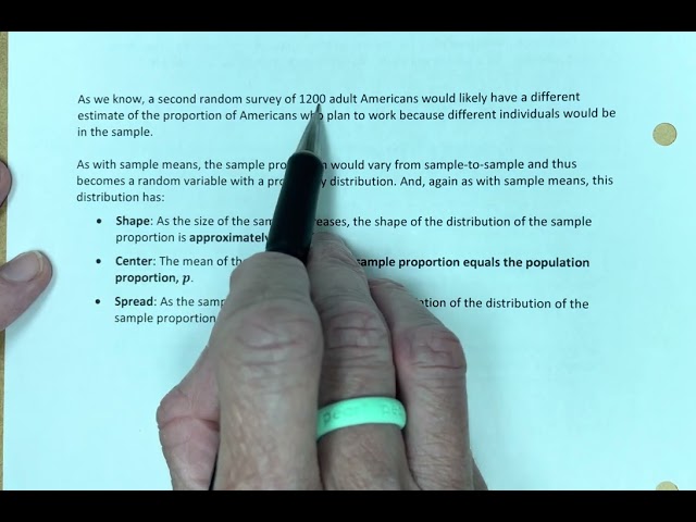 Distribution of the Sample Proportion