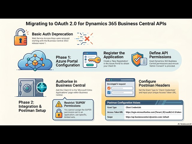 D365 Business Central API Tutorial: OAuth 2.0 & Postman (Step-by-Step)