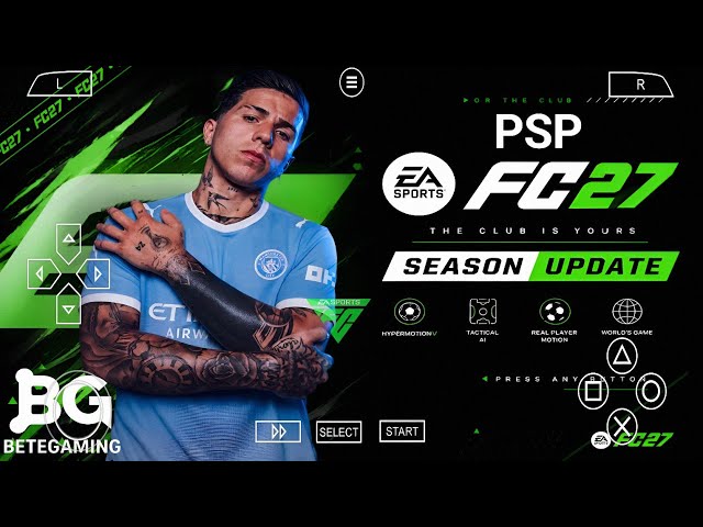EA FC 27 PSP Mod Android Offline PS5 Camera | EA FC PPSSPP HD Graphics, 4K Camera, Latest Transfers