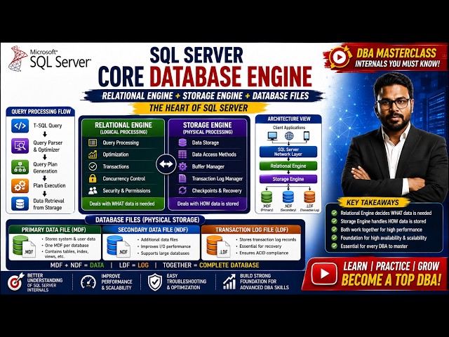 🔥SQL Server Internals Deep Dive | 💰Query Processing, Storage Engine & Database Files💥#sqlserver #sql