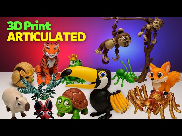 🌟 Amazing 3D Printing Timelapse of Articulated Animals and Insects on Bambu Lab A1, A1 mini and P1P