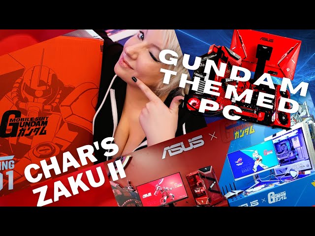 ⚡Char's Zaku II Asus Computer Case!⚡ Affordable Gundam Computer Build with Components⚡ #gunpla