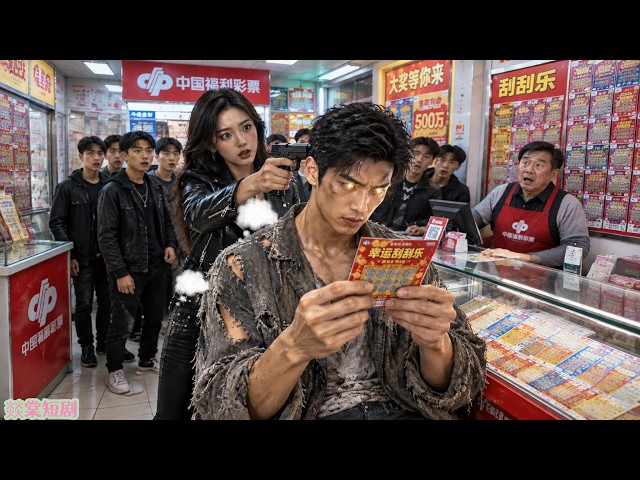 女惡霸放高利貸上門找窮小子討債，誰料絕境之下他覺醒神級系統，直接和彩票對話刮出百萬大獎，華麗逆襲改寫落魄人生！#逆袭人生