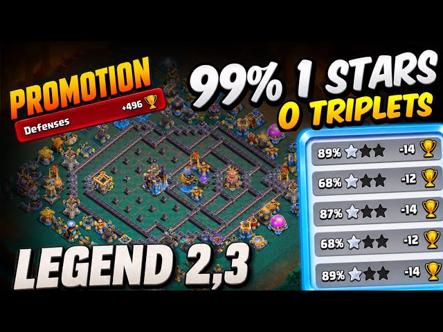 Easy Promotion - 👉 99% 1-Star Rate! 😱 This Legend 2-3 Base Is INSANE!