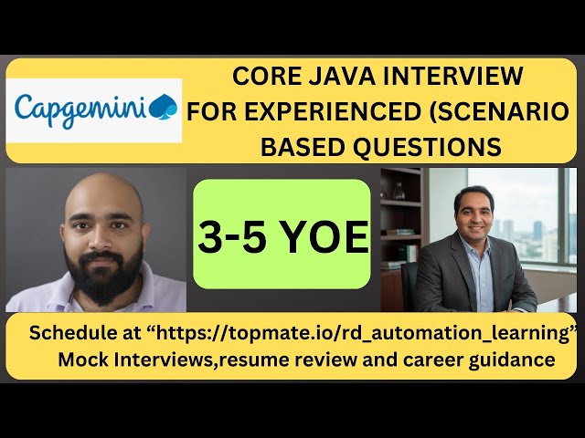 Capgemini Java Interview Experience | Real Time Interview Questions and Answers