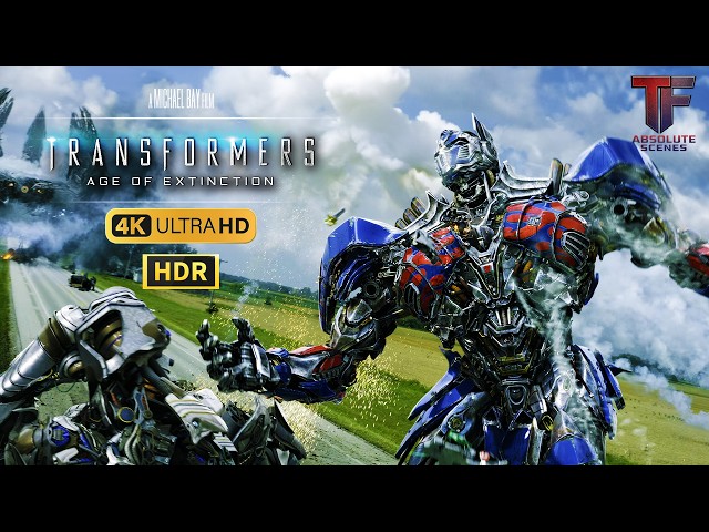 [IMAX 4K HDR] Transformers: Age of Extinction 2014:  Autobots storm KSI headquarter