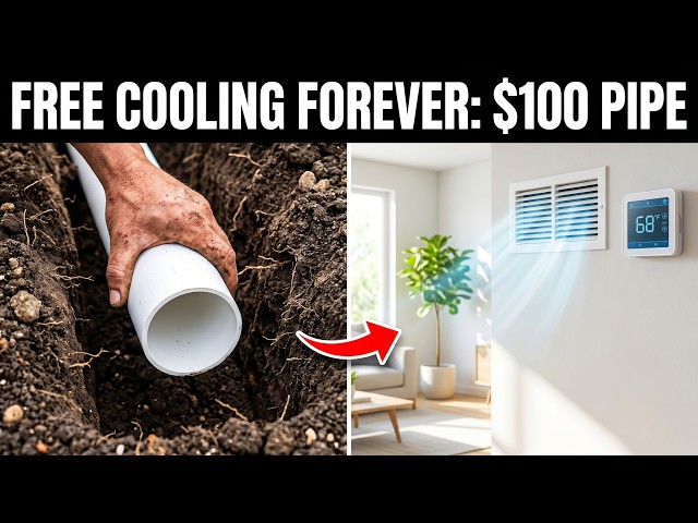 This $100 Plastic Pipe Cools Your House 30°F FOREVER (Science Explained)