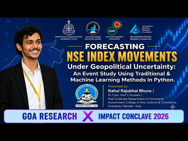 Goa Research X Impact Conclave 2026- poster presentation by Rahul R. Bhuva.