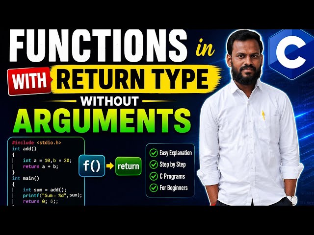 Functions with return type without arguments in C program 