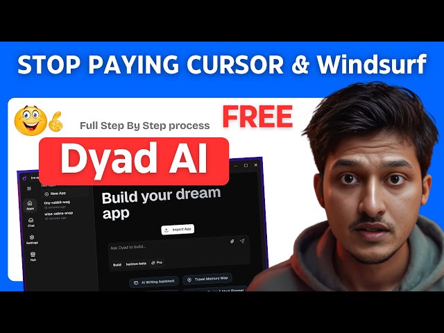 Dyad AI + Free API : BYE Bolt & V0! This IS THE BEST Opensource Alternative to CURSOR & Lovable!