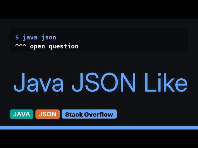 use json in java like in javascript (5 Solutions!!)