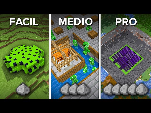 5 Granjas de Creepers para CADA NIVEL en Minecraft 1.21+