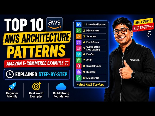 Top 10 AWS Architecture Patterns Explained | Real Amazon E-Commerce Example