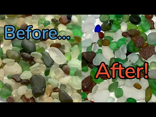 How to clean sea glass! I get my sea glass gleaming white & sparkly using these techniques!