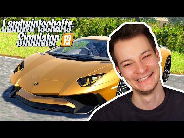 Ansgar drives a Lamborghini Aventador LP750 in Farming Simulator 19 😂 | Nordrheintvplay Clips