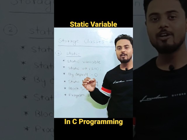 Static Variable in C Programming | static Storage Classes in C Programming