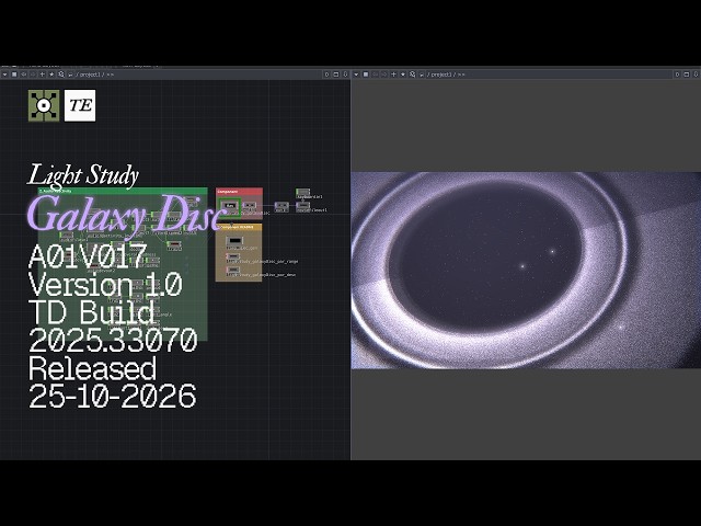 Galaxy Disc: Audio-Reactive Live Visuals | TouchDesigner Light Study