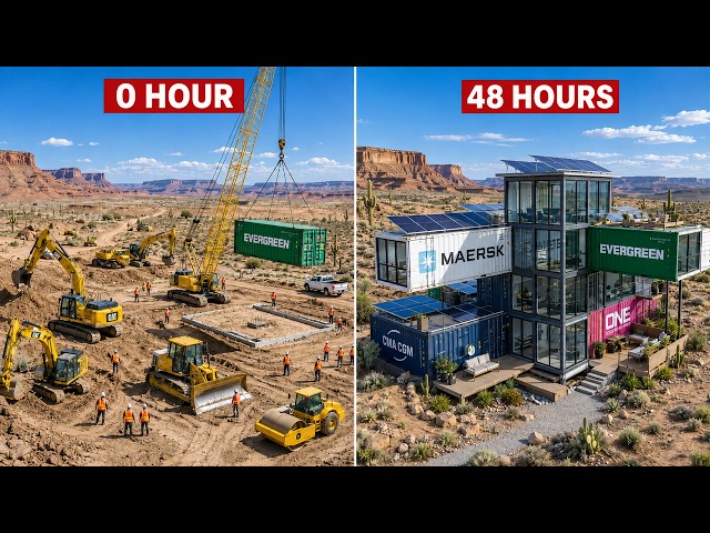 They Built a Massive Container Home in Just 48 Hours – A Process That Surprised Everyone