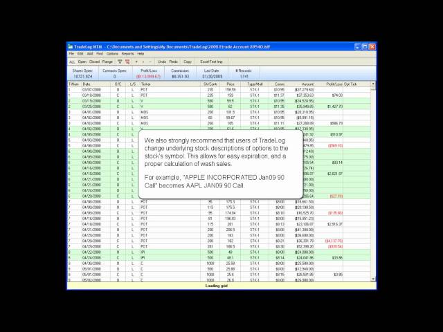 TradeLog: Changing Option Ticker Symbols