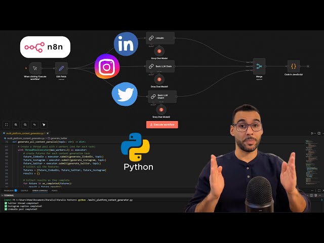AI Multi-Platform Content Generator: Python vs n8n | LinkedIn, Twitter & Instagram Automation