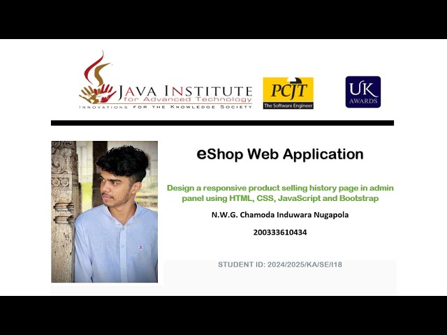 Design a responsive product selling history page in admin panel | Task 49