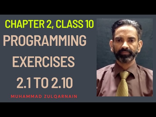 Class 10 Computer Chapter 2 Exercise