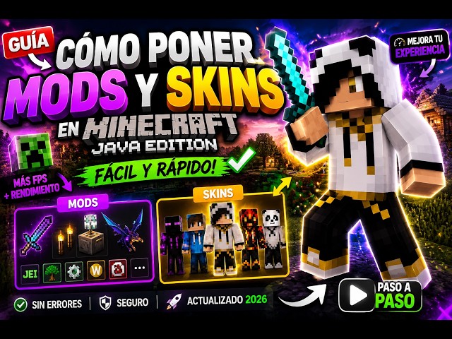 🔥 How to Install MODS and SKINS in Minecraft Java (Complete Guide 2026)#Minecraft #MinecraftJava ...