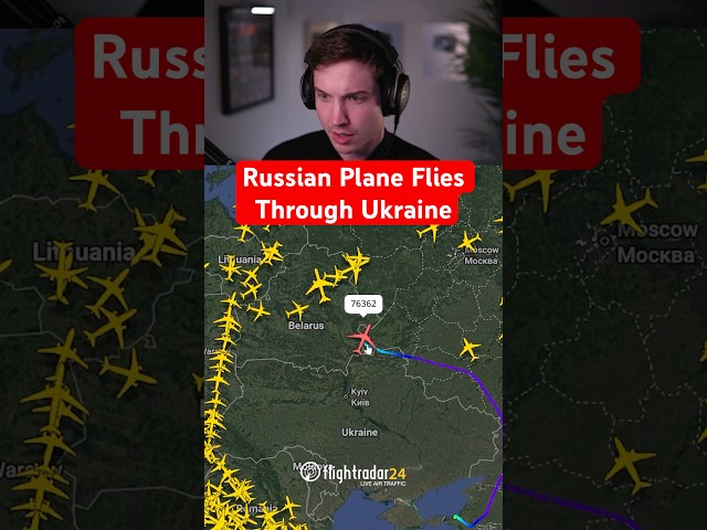 Russian Plane Flies Through Ukraine