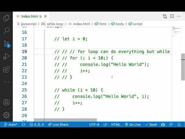 27. ES6 While Loop and Do While Loop - Javascript Number guessing game with do while loop