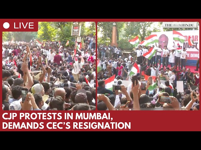 CJP holds protest demanding CEC Gyanesh Kumar’s resignation in Mumbai
