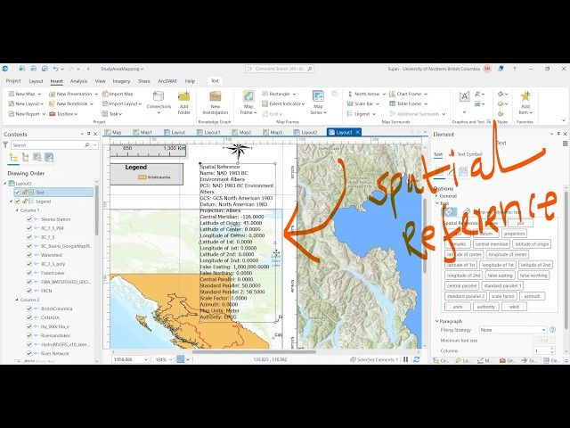 How to Add Spatial Reference Information in ArcGIS Pro | Map Layout Tutorial