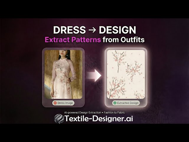 Convert Garment Photos into Flat Textile Design Files with AI | Extract Prints from Clothing