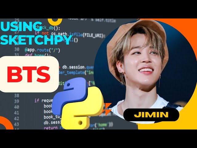 Jimin BTS using python sketchpy code | Python Programming Hub