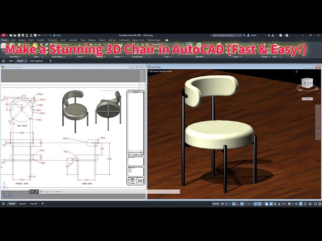 Make a Stunning 3D Chair in AutoCAD (Fast & Easy!)