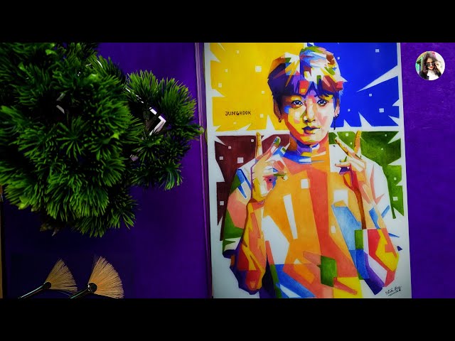 BTS Jeon Jungkook (중국) Portrait | Acrylic Painting Tutorial