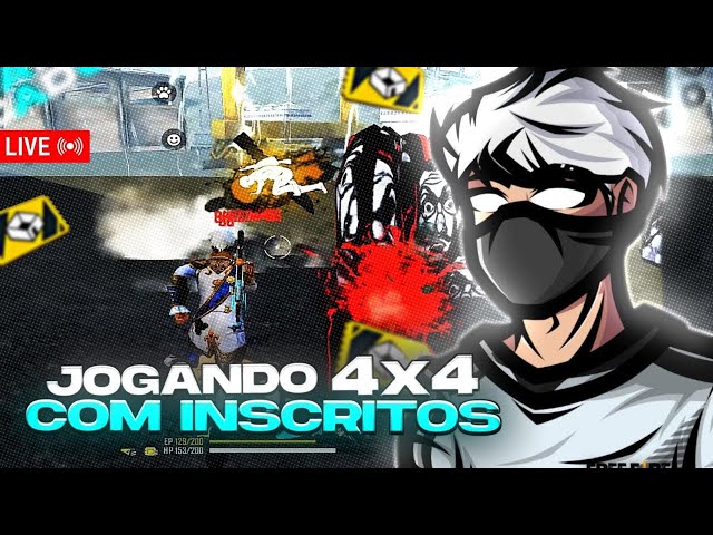 🔥 LIVE FF 🔥  FREE FIRE AO VIVO 4X4 INSCRITOS ( APOSTADO)  🔥 JOGANDO COM INSCRITO 🔥