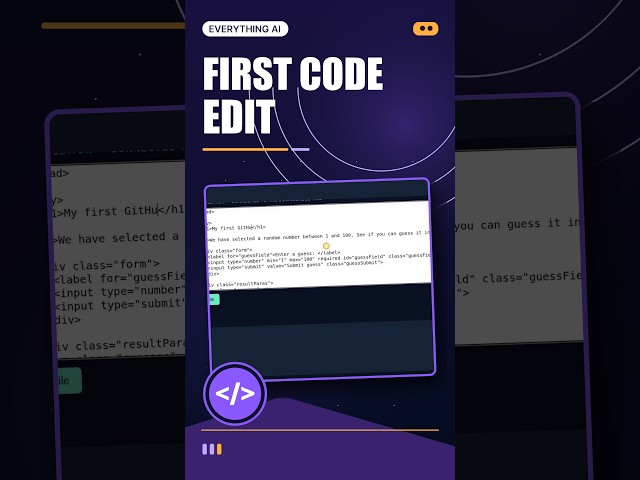 Your First Code Edit in 30 Seconds #Shorts