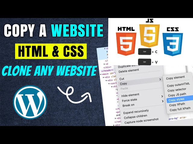 How to copy a website html and CSS | Clone Any website