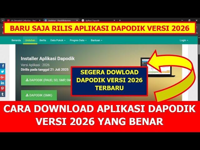 HOW TO CORRECTLY DOWNLOAD THE DAPODIK 2026 APPLICATION