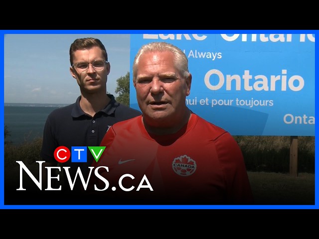 Canada-U.S. tensions rise after Premier Ford unveils new Lake Ontario sign