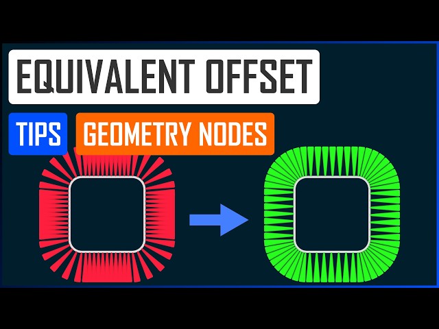 Equidistant Offset Tip in Geometry nodes - Blender tutorial ENG