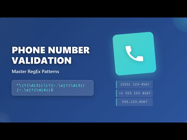 Phone Number Validation with RegEx: A Beginner's Guide